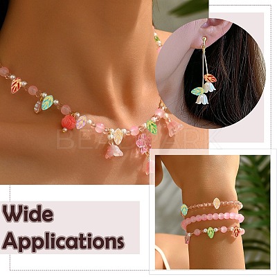 90Pcs 9 Colors Handmade Lampwork Beads LAMP-CJ0002-98-1