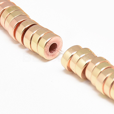 Electroplate Non-magnetic Synthetic Hematite Beads Strands G-Q465-37KC-1