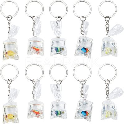DIY 3D Goldfish Bag Keychain Making Kits DIY-NB0007-43-1
