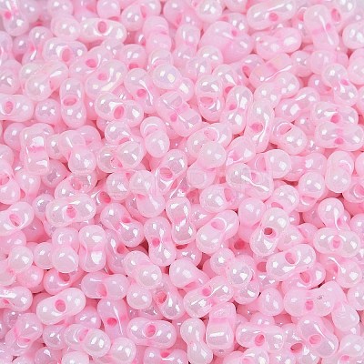Opaque Colours Luster Glass Seed Beads SEED-K010-04G-1