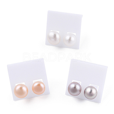 Natural Pearl Stud Earrings PEAR-N020-10A-1