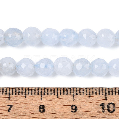 Dyed Natural White Jade Beads Strands G-T139-6mm-60-24-1