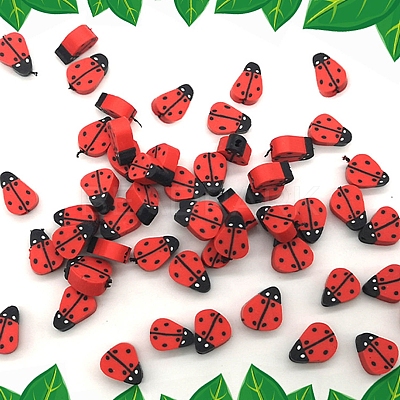 5 Strands Handmade Polymer Clay Beads CLAY-SC0001-45B-1
