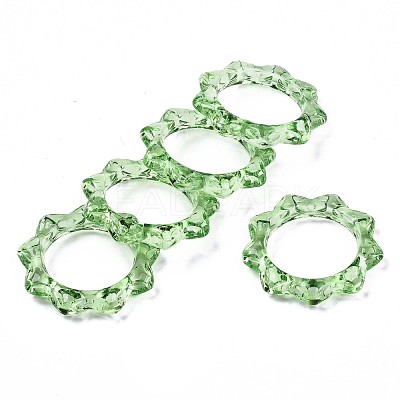 Transparent Acrylic Finger Rings RJEW-T010-04D-1