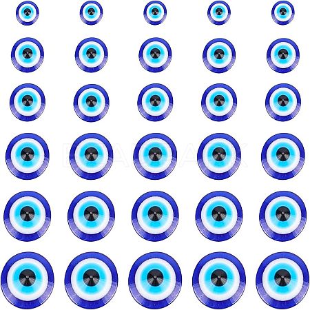 Resin Evil Eye Cabochons CRES-NB0001-15-1