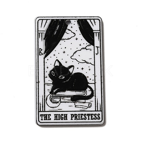 Tarot Theme Printed Acrylic Pendants MACR-G061-04J-1