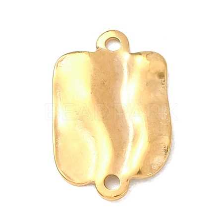 304 Stainless Steel Textured Links Connector Charms STAS-K302-02F-G-1