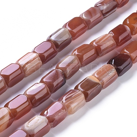 Natural Red Agate Beads Strands G-L542-B14-1