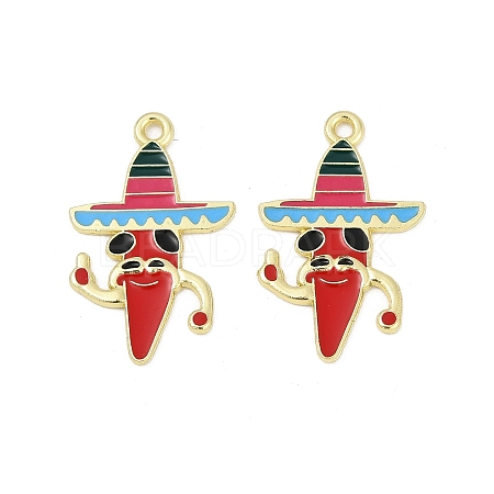 Cinco De Mayo Theme Alloy Enamel Pendants ENAM-V001-05A-G-1