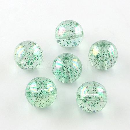 Round AB Color Transparent Acrylic Beads LS-TACR-D005-10mm-05-1
