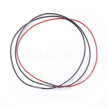 Waxed Polyester Cord Necklace Making MAK-I011-05-A-1