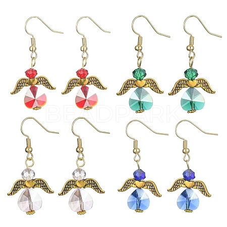 Angel Dangle Earrings for Women EJEW-JE05300-1
