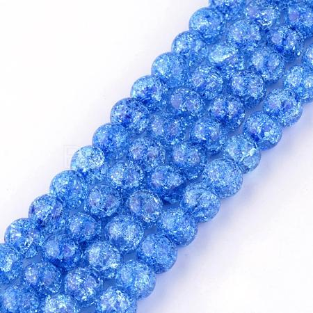 Synthetic Crackle Quartz Beads Strands GLAA-S134-8mm-10-1