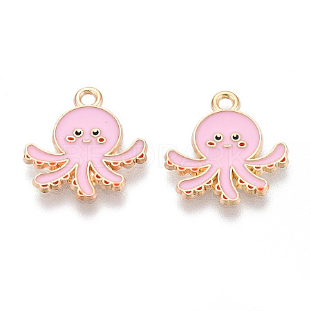 Marine Animals Alloy Enamel Pendants ENAM-T022-34A-1