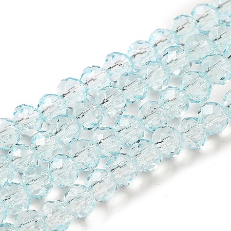 Transparent Baking Paint Glass Beads Strands DGLA-A034-T4mm-D06-1