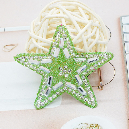 Star Glitter Hotfix Rhinestone DIY-WH0260-63D-1