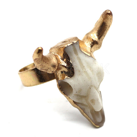Adjustable Brass and Resin Cuff Rings FS-WG16216-05-1