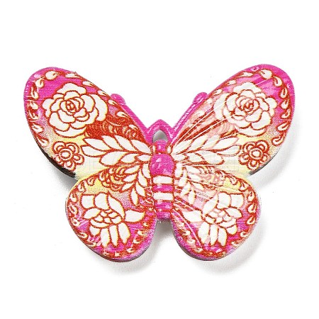 Printed Opaque Acrylic Beads MACR-R004-02B-1