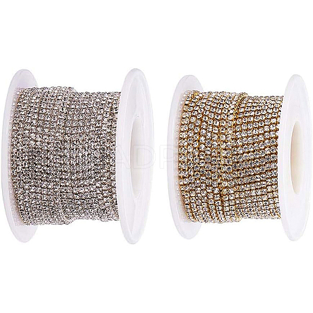 Brass Rhinestone Strass Chains CHC-BC0001-01M-1