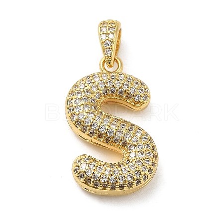 Brass Micro Pave Cubic Zirconia Pendants KK-E061-03G-19-1