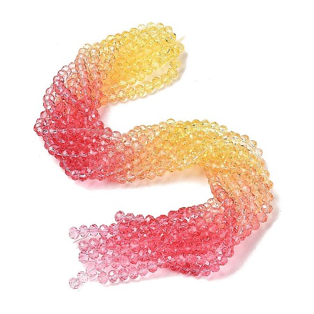 Transparent Painted Glass Beads Strands DGLA-A034-T8mm-A07-1