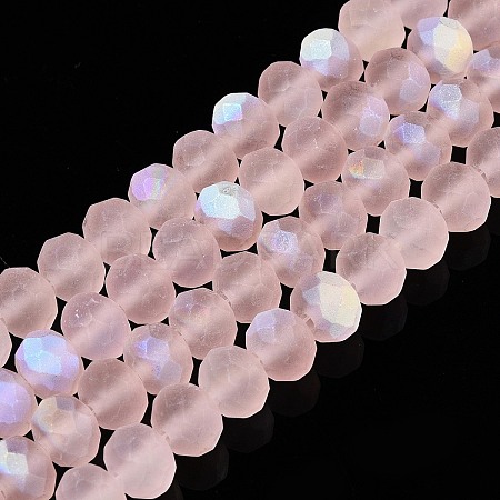 Transparent Glass Beads Strands X-EGLA-A044-T8mm-MB22-1