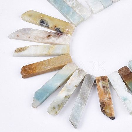 Natural Flower Amazonite Beads Strands G-S355-18-1