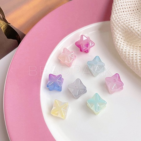 Transparent Acrylic Bead X-OACR-H028-C04-1