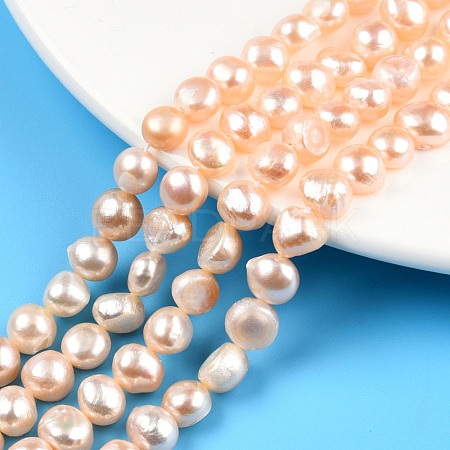 Natural Cultured Freshwater Pearl Beads Strands X-PSB003Y-2-1