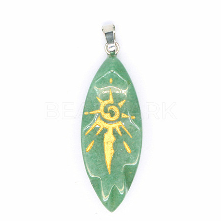 Natural Aventurine Pendants PW-WG1E8C3-02-1