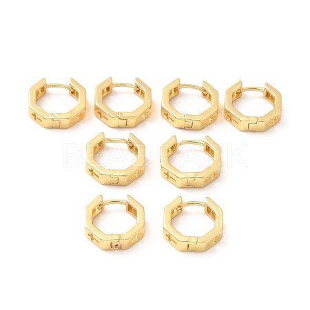Brass Hollow Cross Hoop Earrings for Women EJEW-F281-06G-1