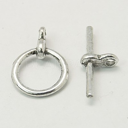 Tibetan Style Toggle Clasps TIBE-AB2035Y-NF-1