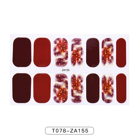 Fruit Floral Leopard Print Full Wrap Nail Polish Stickers MRMJ-T078-ZA155-1