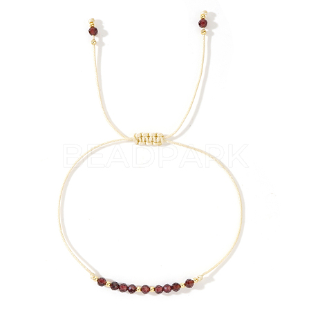 Natural Birthstone Braided Bead Bracelets for Women X-VA8051-1-1