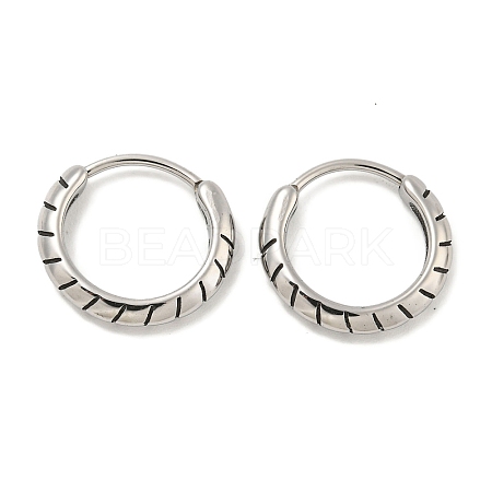 316 Surgical Stainless Steel Hoop Earrings EJEW-D096-09B-AS-1