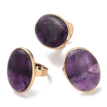 Natural Amethyst Finger Rings RJEW-G332-01B-G-1