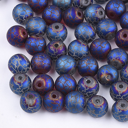 Electroplate Glass Beads LS-EGLA-S178-03C-1