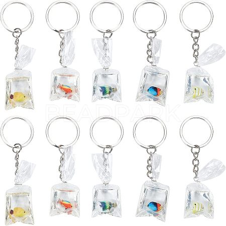 DIY 3D Goldfish Bag Keychain Making Kits DIY-NB0007-43-1