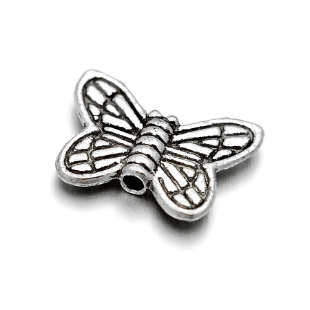 Vintage Alloy Butterfly Beads X-KK-M112-14AS-1