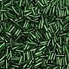Plated Glass Bugle Beads X-SEED-S046-01B-27-3