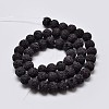 Natural Lava Rock Round Bead Strands X-G-I124-6mm-10-3