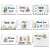 SUPERDANT Rectangle with Mixed Plant Pattern Thank You Theme Cards DIY-SD0001-07-1