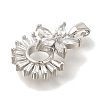 Brass Micro Pave Cubic Zirconia Pendants KK-B122-01B-P-2