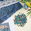 100Pcs Brass with Synthetic Turquoise Rivets KK-CL0001-01B-4