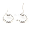 304 Stainless Steel Hoop Earrings EJEW-F105-36P-2