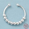 925 Sterling Silver Open Cuff Rings RJEW-P091-01C-S-3