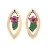 304 Stainless Steel Epoxy Resin Pendants STAS-T072-31-2