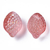 Transparent Spray Painted Glass Charms GLAA-R215-02-B02-2