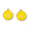 Golden Plated Alloy Enamel Charms ENAM-S118-09W-2