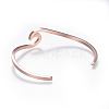 304 Stainless Steel Cuff Bangles BJEW-G611-01RG-3